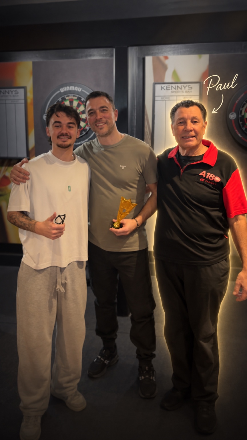 Paul Deehan, on the right, pictured with friends at Kenny’s Sports Bar